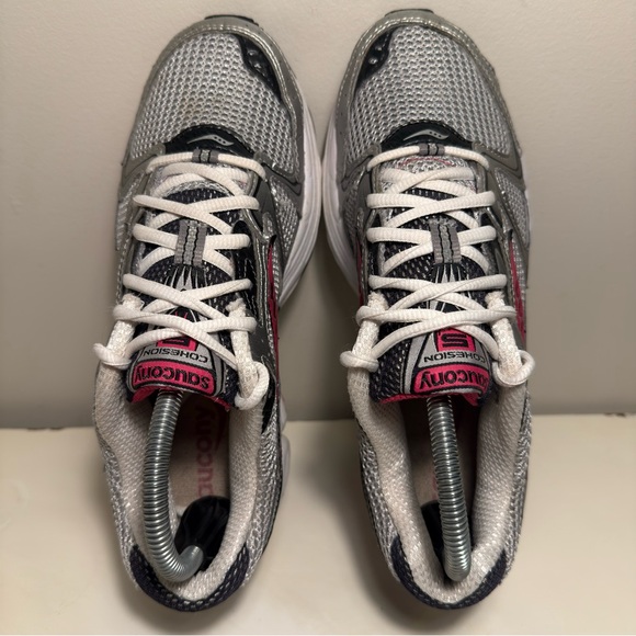 Saucony Cohesion 5 Silver Pink Running Shoes Women’s Size 8.5 Breathable Y2K - Picture 5 of 8